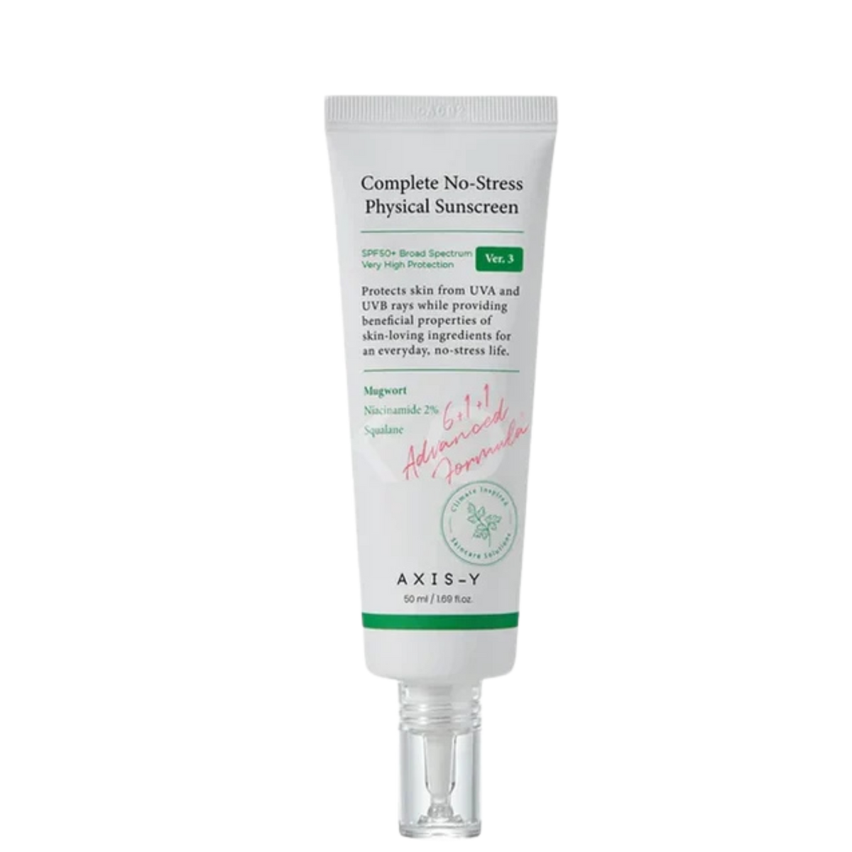 Axis Y Compelete No-Stress Physical Sunscreen SPF50+PA+++ 50Ml